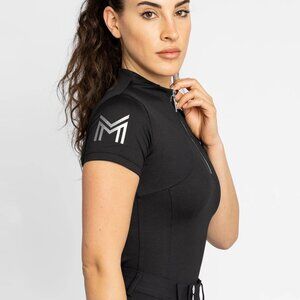 Maximilian Equestrian Short Sleeve Base Layer (Black/Silver)